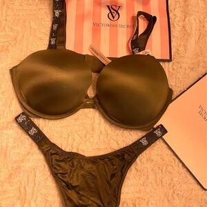 🆕 Victoria's Secret Khaki‎ Bra and Panty Set